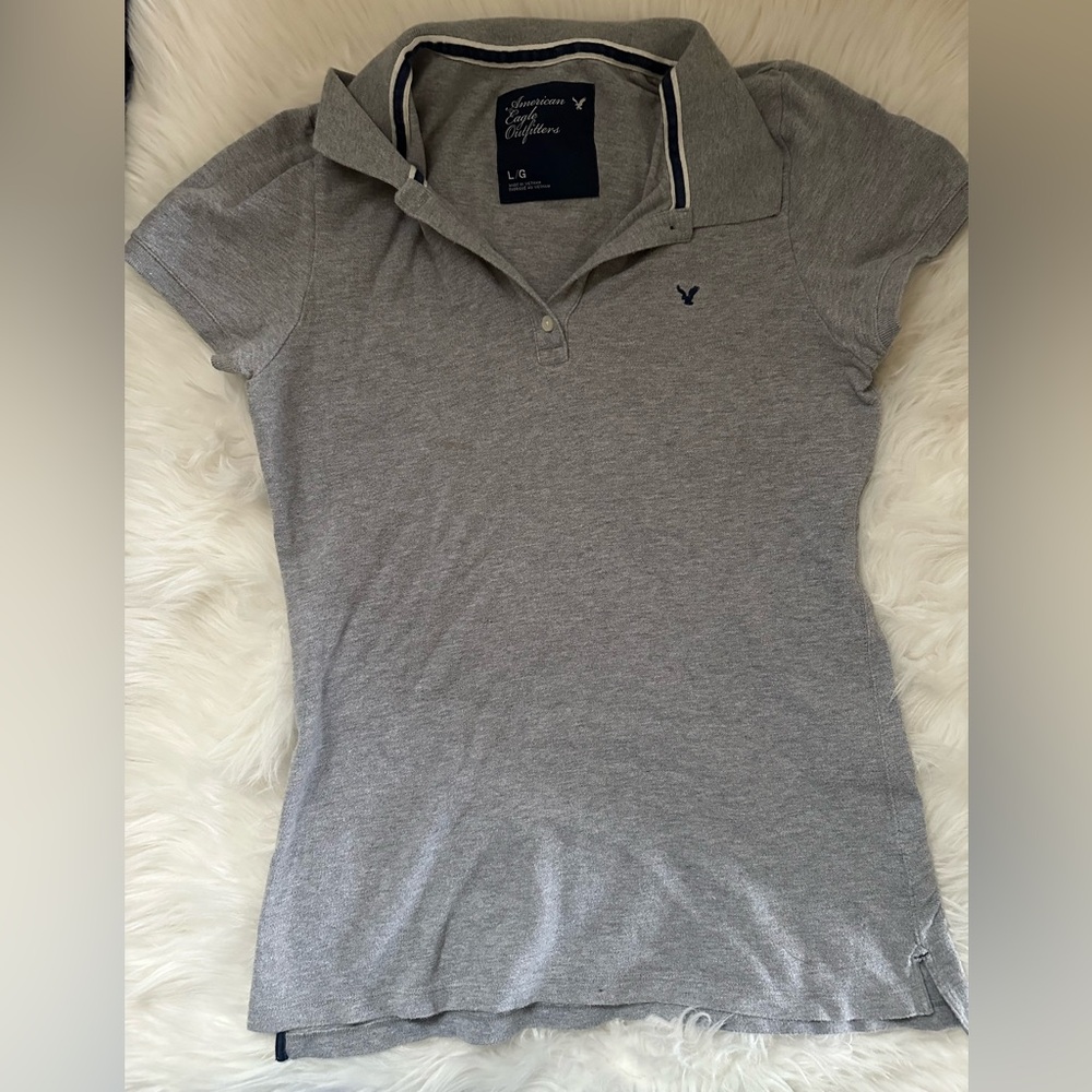 Y2K American Eagle Women's Polo Top Size Large